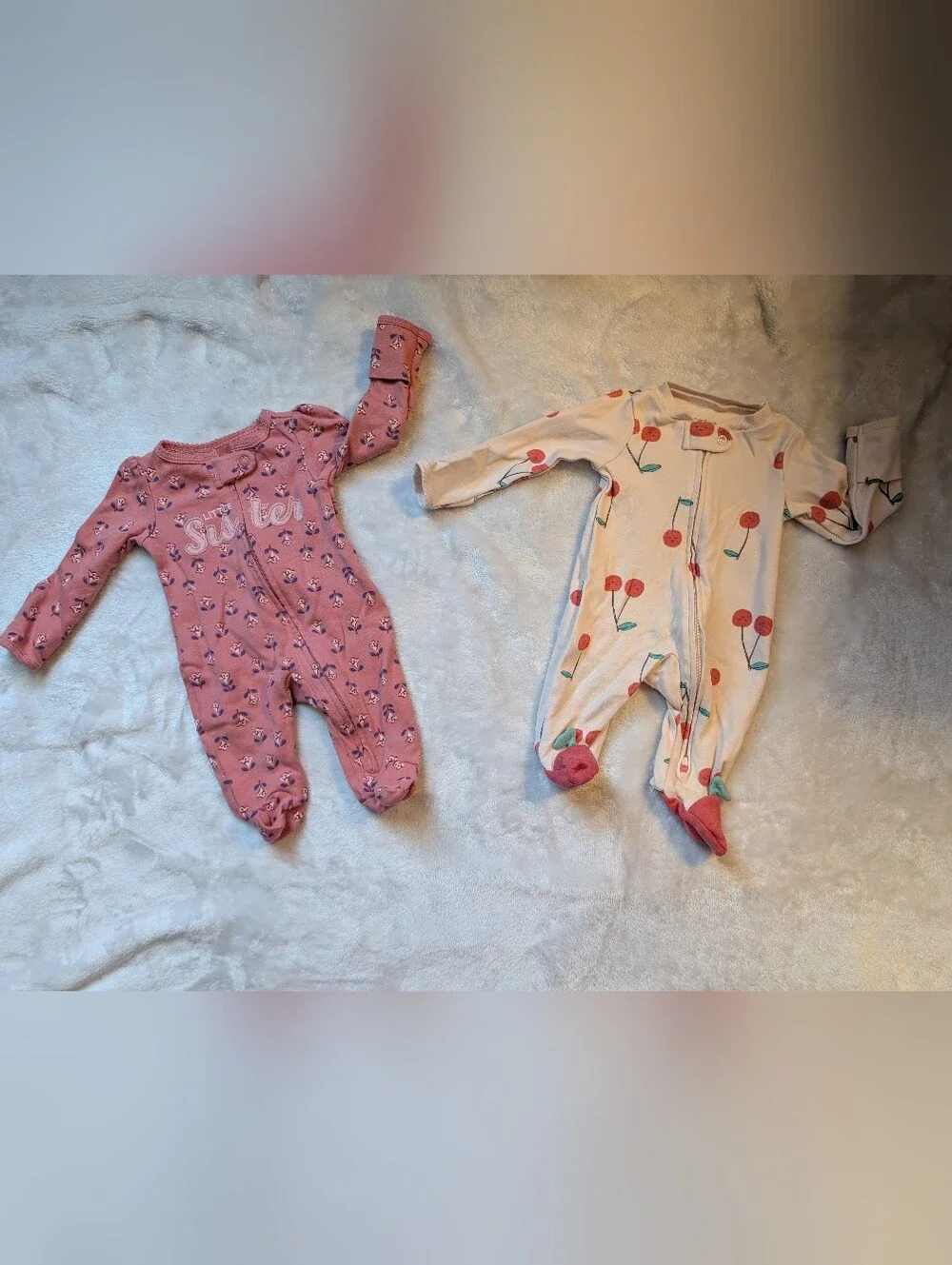 ✨ NWOT Carter’s Baby Girl 2-Way Zip Sleep & Play Pajamas Set | Size NB ✨